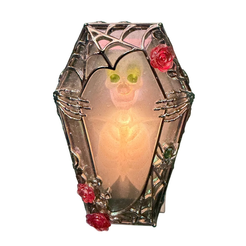 Bath Body Works Wallflowers Coffin Skeleton Light Up Halloween Fragrance Plug In